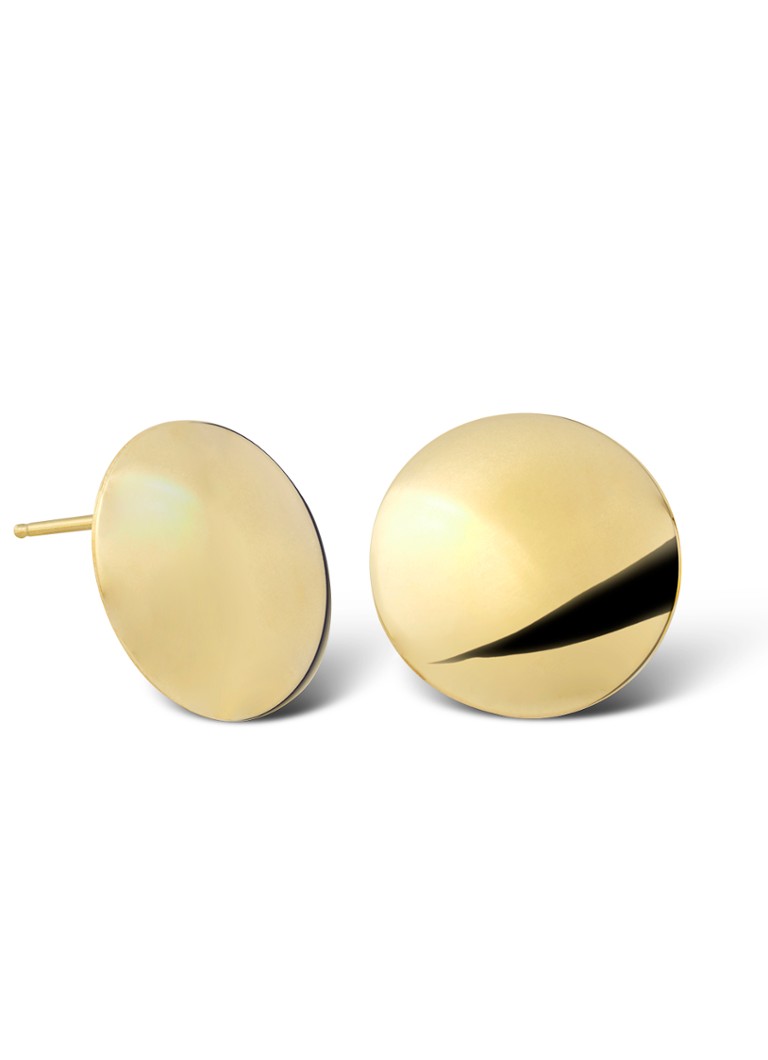 Casa Jewelry Dames Balloon Shiny oorstekers verguld in de kleur Goud