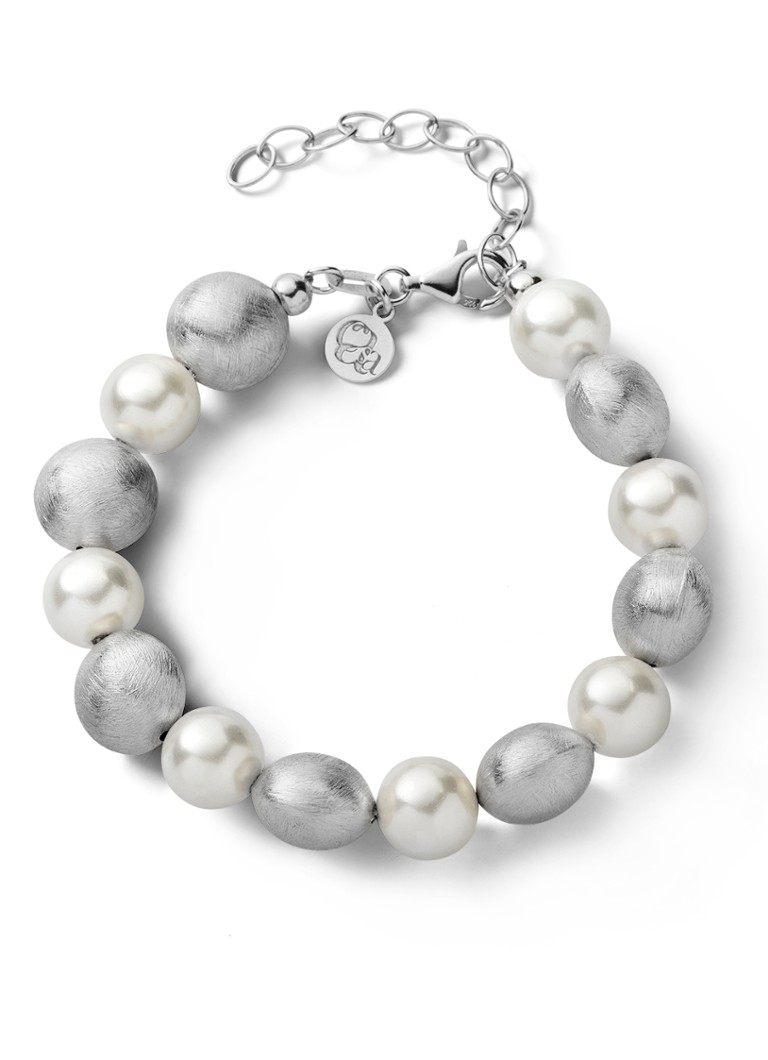 Casa Jewelry Dames Doobie Satin XL armband van zilver in de kleur Zilver
