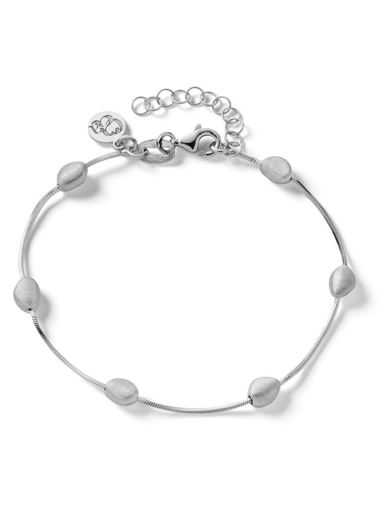 Casa Jewelry Dames Pebbles Satin armband van zilver in de kleur Zilver