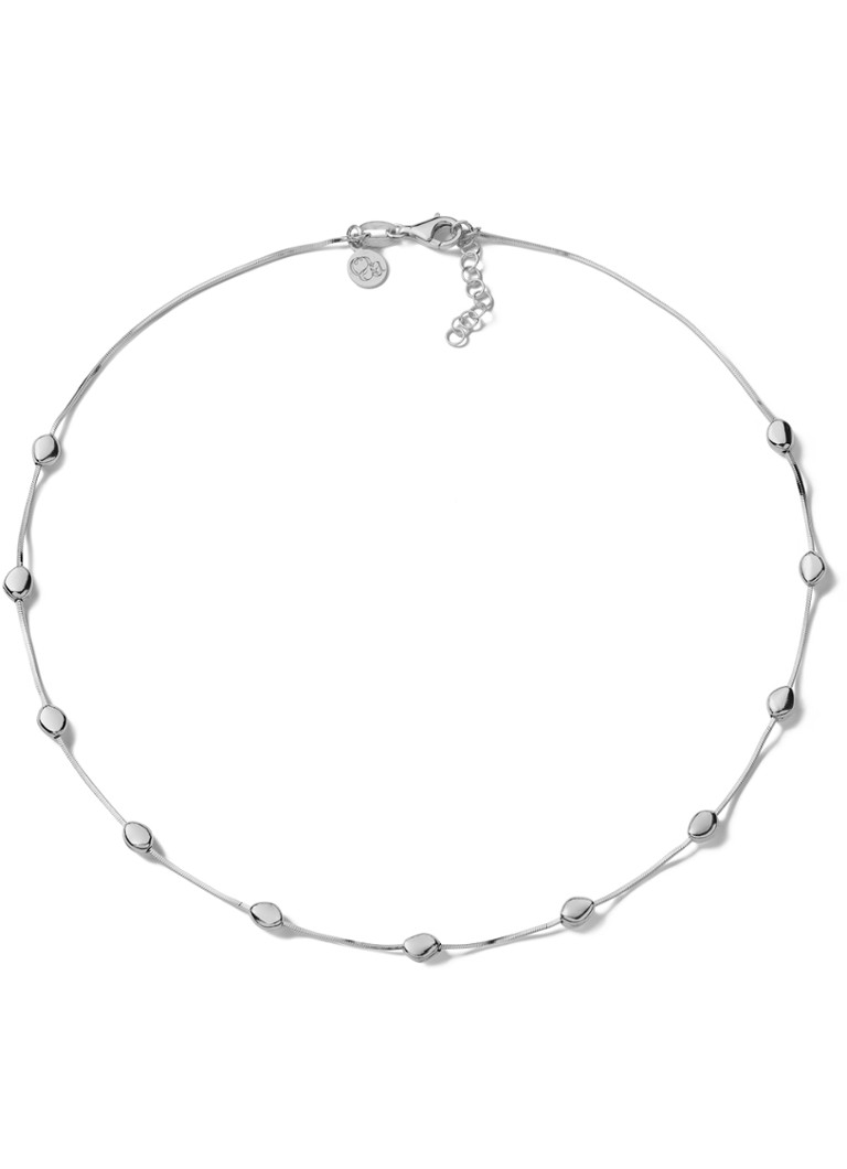 Casa Jewelry Dames Pebbles Shiny ketting van zilver in de kleur Zilver