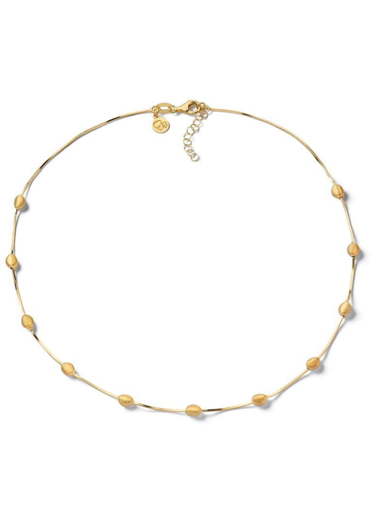 Casa Jewelry Dames Pebbles Satin ketting verguld in de kleur Goud
