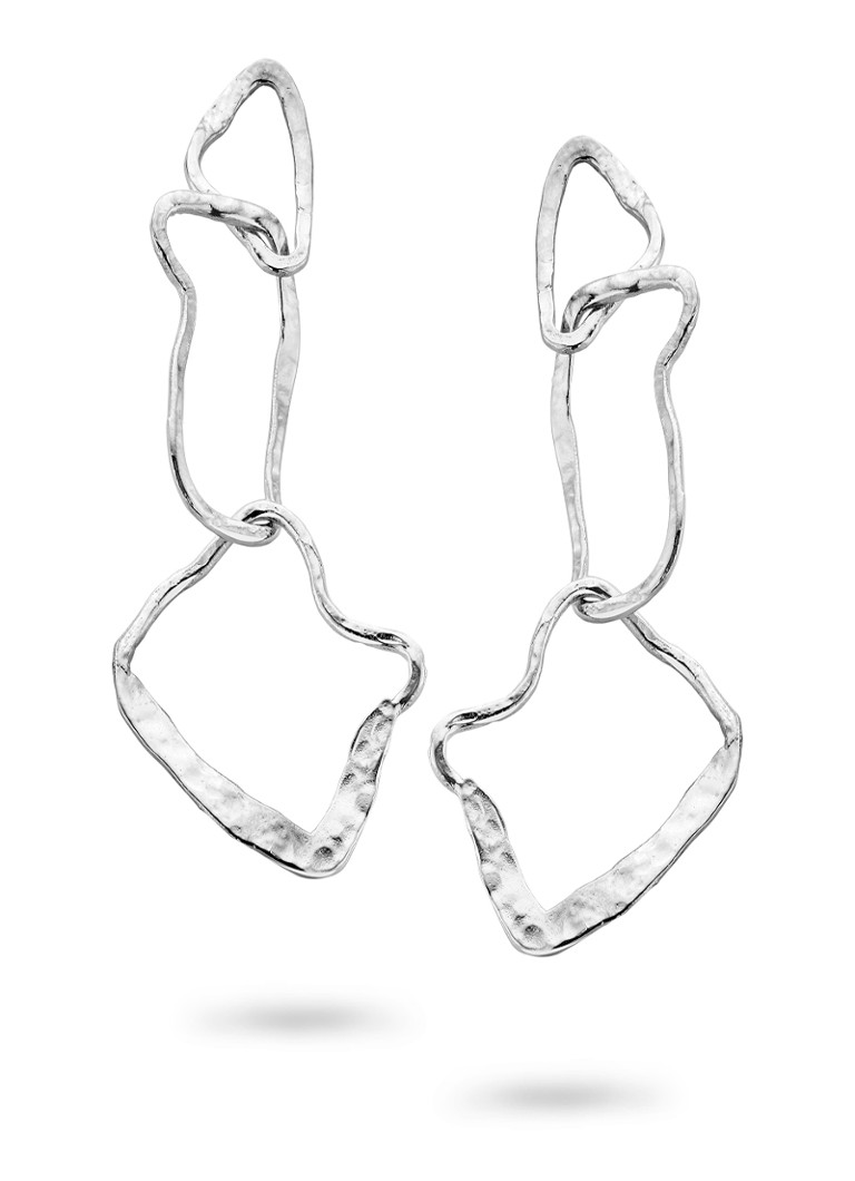 Casa Jewelry Dames Bob Ross oorstekers van zilver in de kleur Zilver