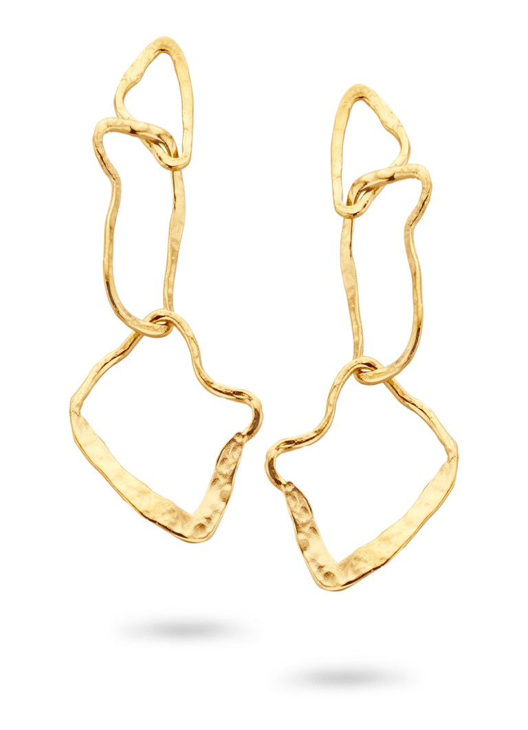 Casa Jewelry Dames Bob Ross oorstekers verguld in de kleur Goud