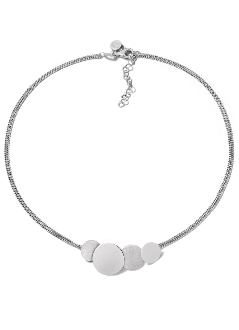 Casa Jewelry Dames Luna Shiny S ketting van zilver in de kleur Zilver