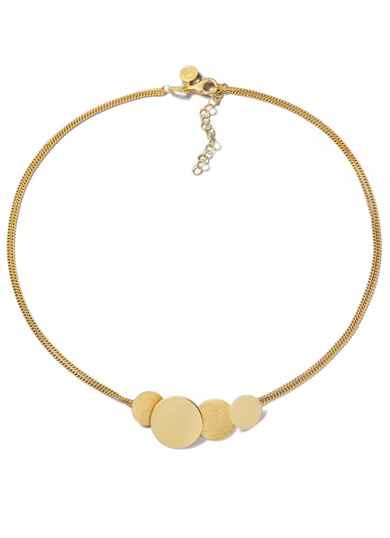 Casa Jewelry Dames Luna Shiny S ketting verguld in de kleur Goud