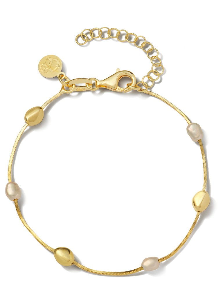 Casa Jewelry Dames Pearly Pebbles armband verguld in de kleur Goud