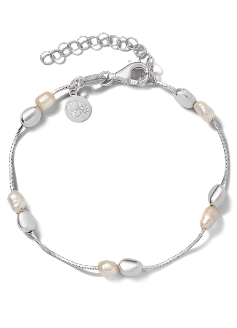 Casa Jewelry Dames Pearly Pebbles Duo armband van zilver in de kleur Zilver