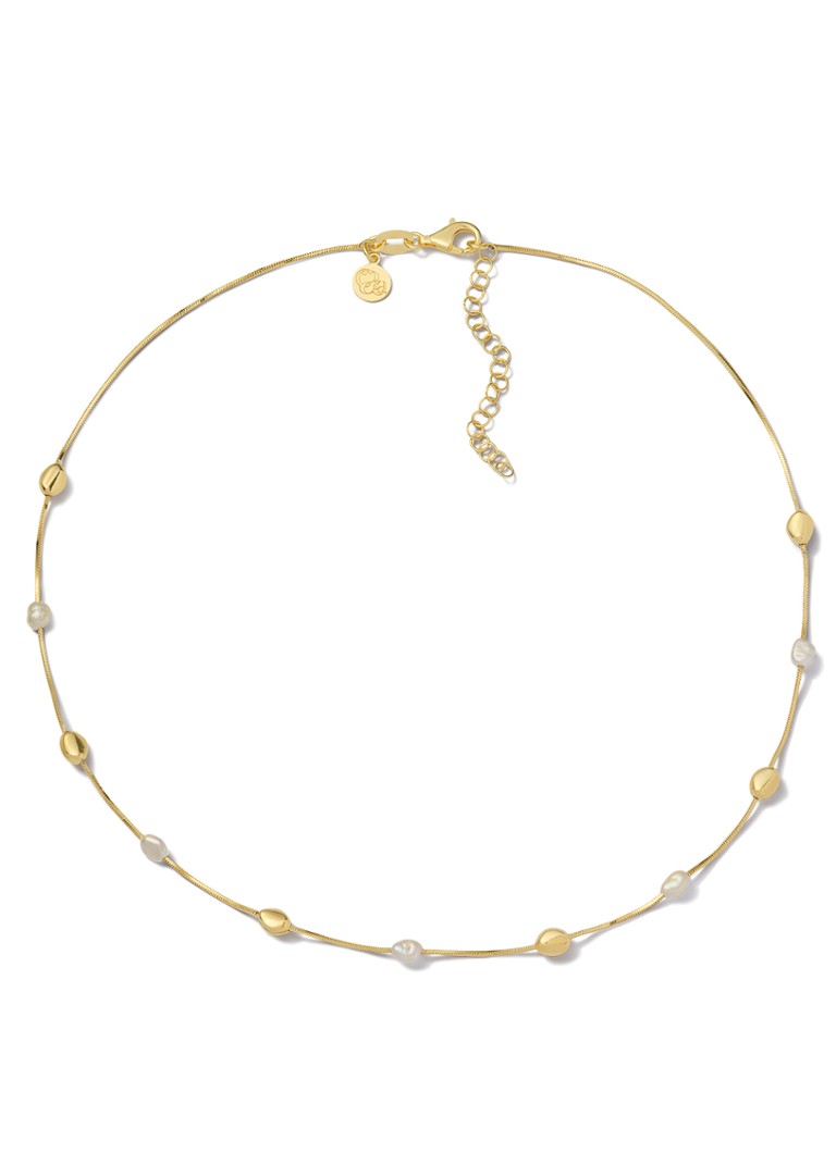 Casa Jewelry Dames Pearly Pebbles ketting verguld in de kleur Goud