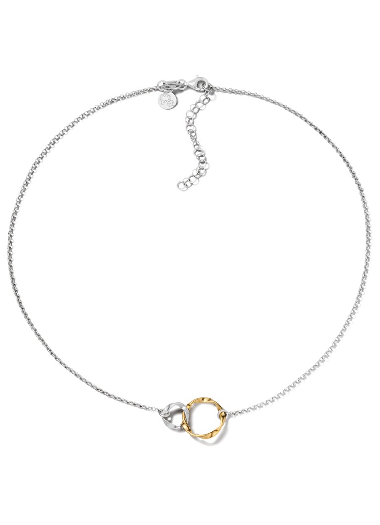 Casa Jewelry Dames Arezzo Bicolor ketting van zilver in de kleur Zilver