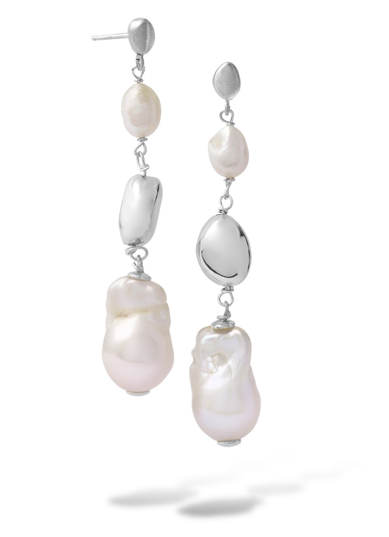 Casa Jewelry Dames Nouveau Riche oorstekers in de kleur Zilver