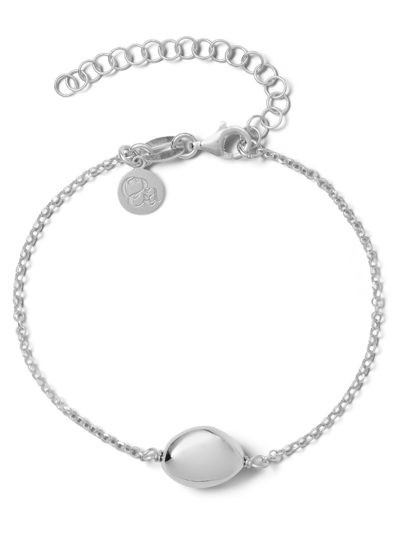 Casa Jewelry Dames Pebbles Max Shiny armband van zilver in de kleur Zilver