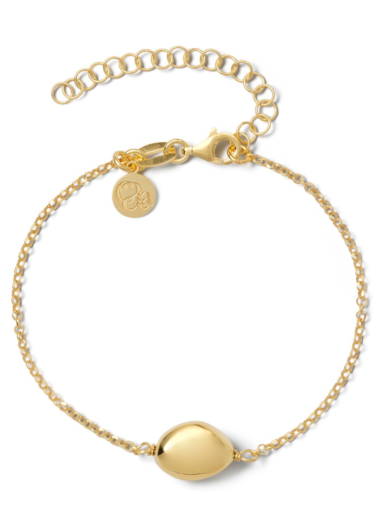 Casa Jewelry Dames Pebbles Max Shiny armband verguld in de kleur Goud
