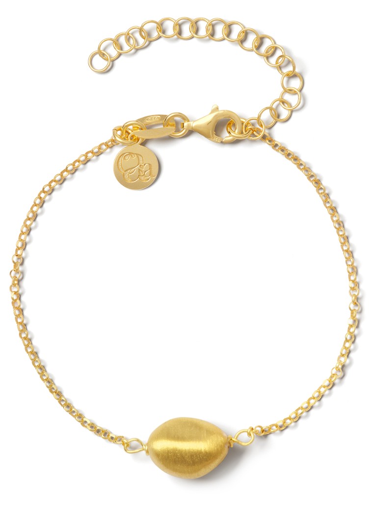 Casa Jewelry Dames Pebbles Max Satin armband verguld in de kleur Goud