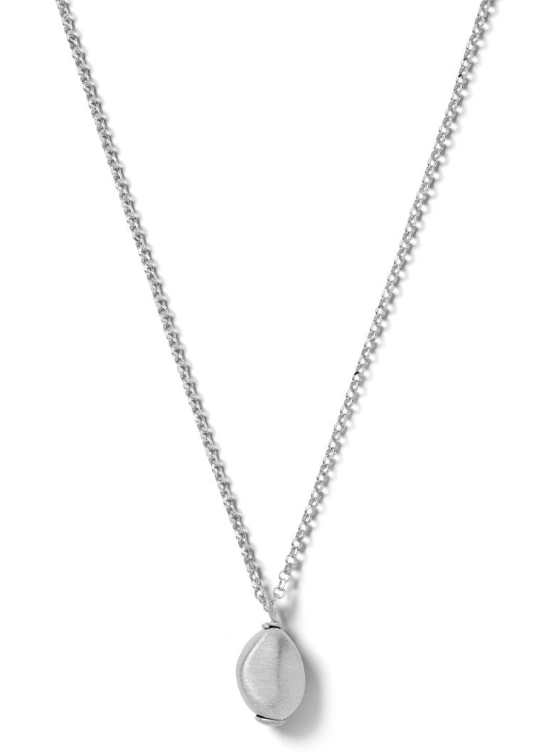 Casa Jewelry Dames Pebbles Max Satin ketting van zilver in de kleur Zilver
