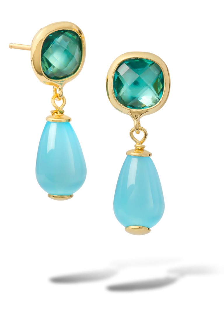 Casa Jewelry Dames Grace oorstekers Drop verguld in de kleur Goud