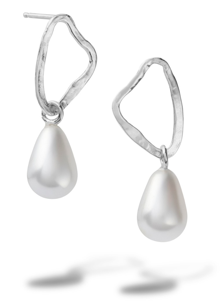 Casa Jewelry Dames Bob oorhangers van zilver in de kleur Zilver
