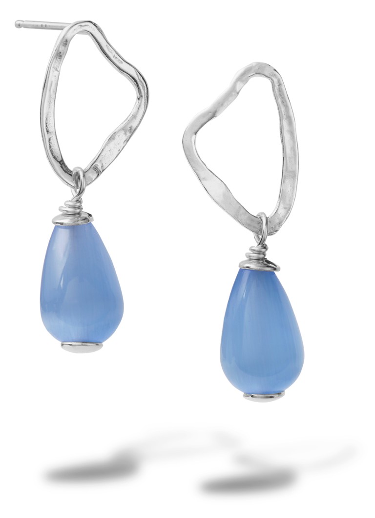 Casa Jewelry Dames Bob oorhangers van zilver in de kleur Zilver