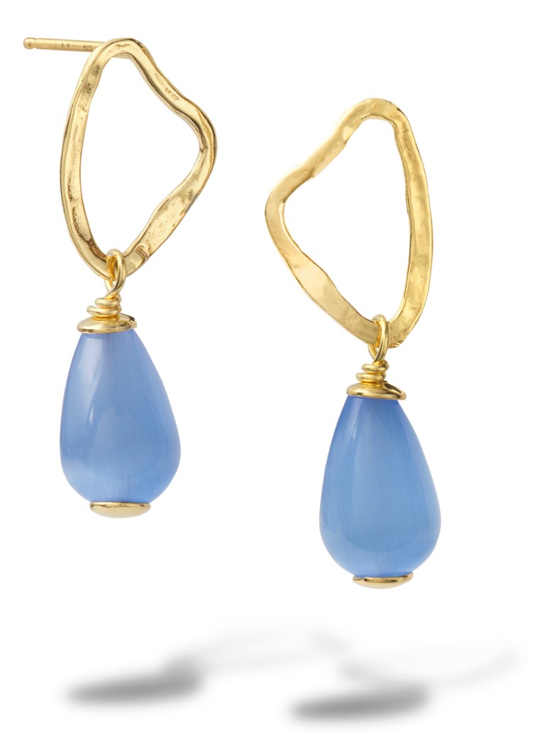 Casa Jewelry Dames Bob oorhangers verguld in de kleur Goud