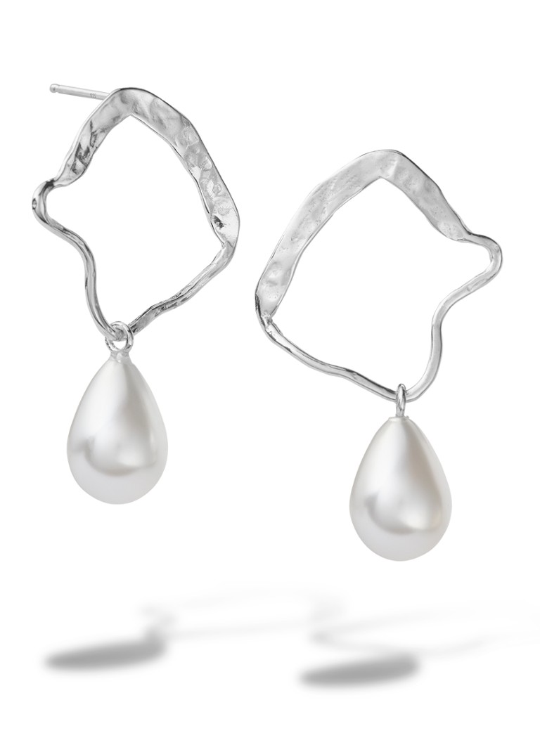 Casa Jewelry Dames Ross oorstekers van zilver in de kleur Zilver