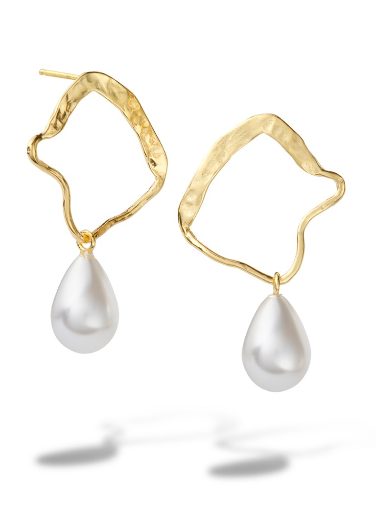 Casa Jewelry Dames Ross oorstekers verguld in de kleur Goud