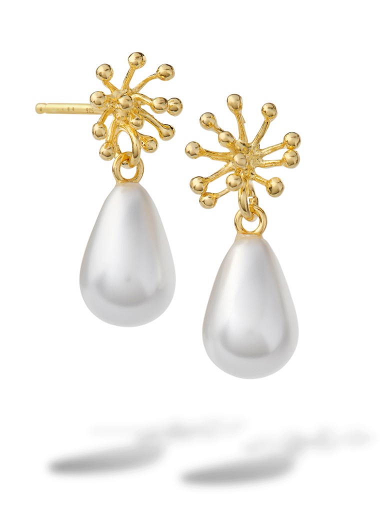 Casa Jewelry Dames Porcu oorstekers verguld in de kleur Goud