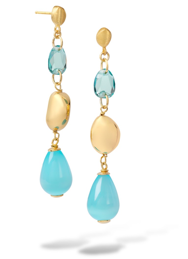 Casa Jewelry Dames Nouveau oorstekers verguld in de kleur Goud