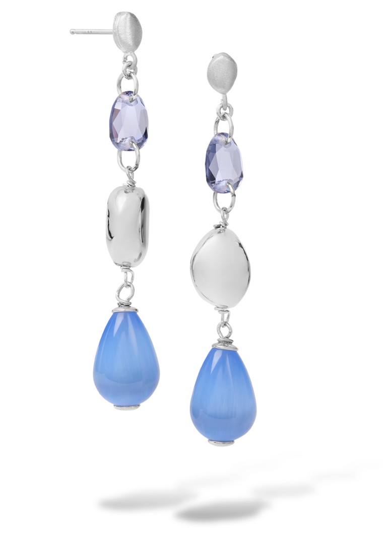 Casa Jewelry Dames Nouveau oorstekers van zilver in de kleur Zilver
