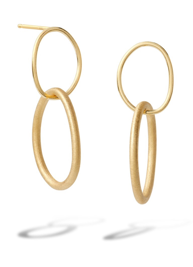Casa Jewelry Dames Mila S oorhangers verguld in de kleur Goud