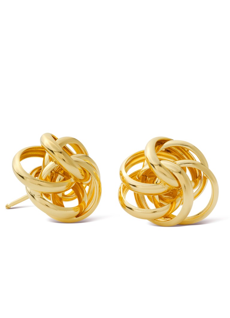 Casa Jewelry Dames Bouton oorknopjes verguld in de kleur Goud