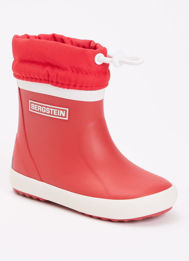 Bergstein Jongens Classic regenlaars met logo in de kleur Rood, maat: 26