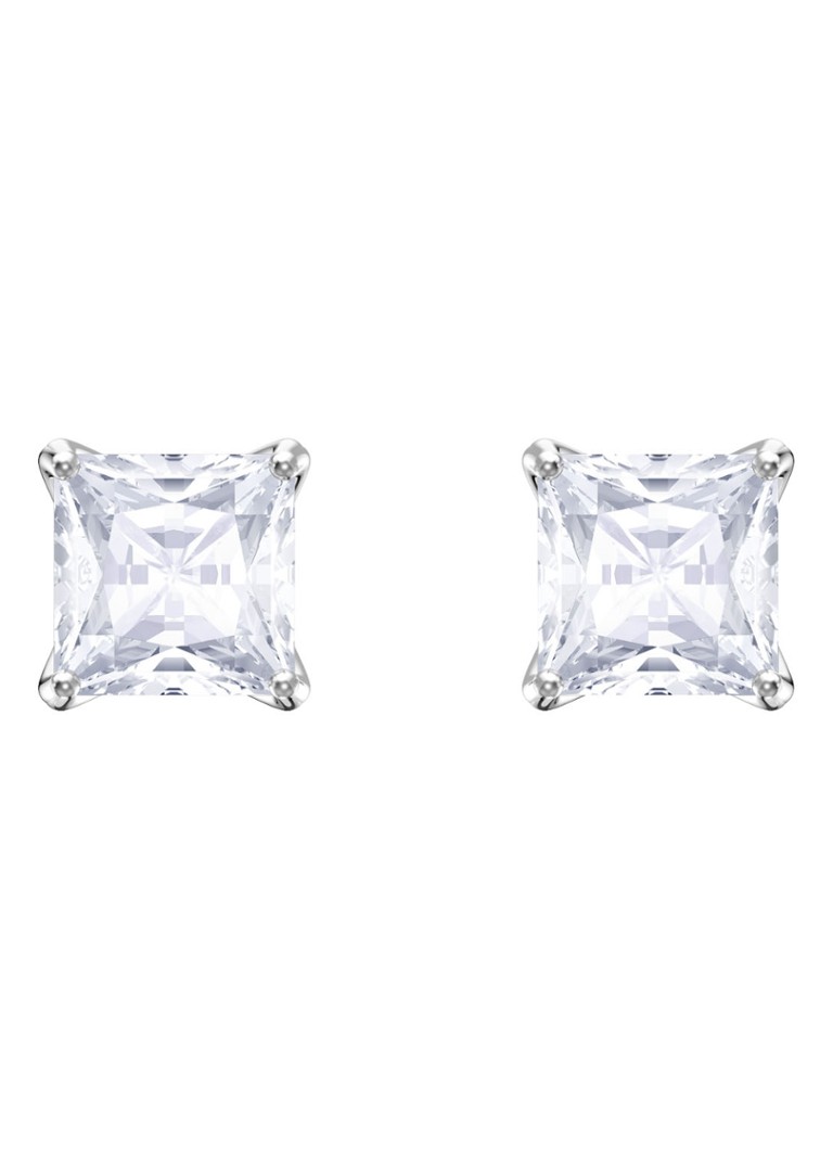 Swarovski Dames Attract oorstekers met kristal in de kleur Zilver