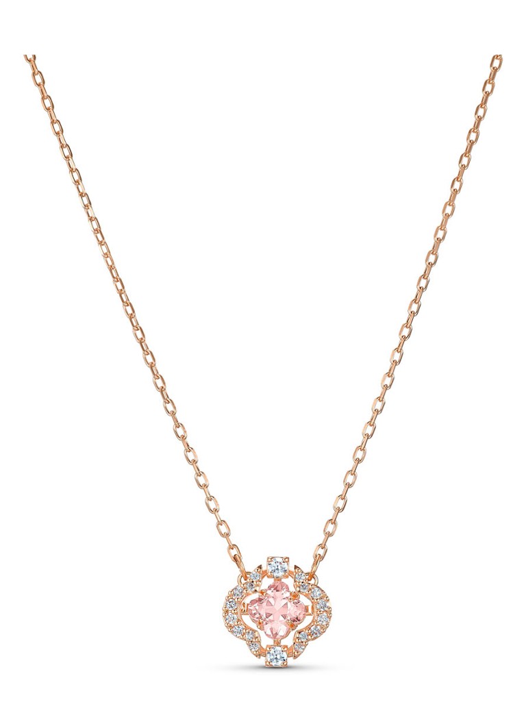 Swarovski Dames Ketting met hanger en kristal in de kleur Roségoud