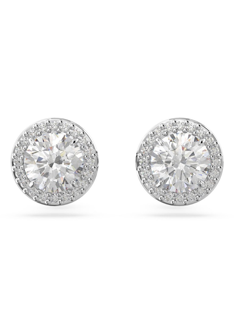 Swarovski Dames Constella oorknopjes met kristal in de kleur Zilver