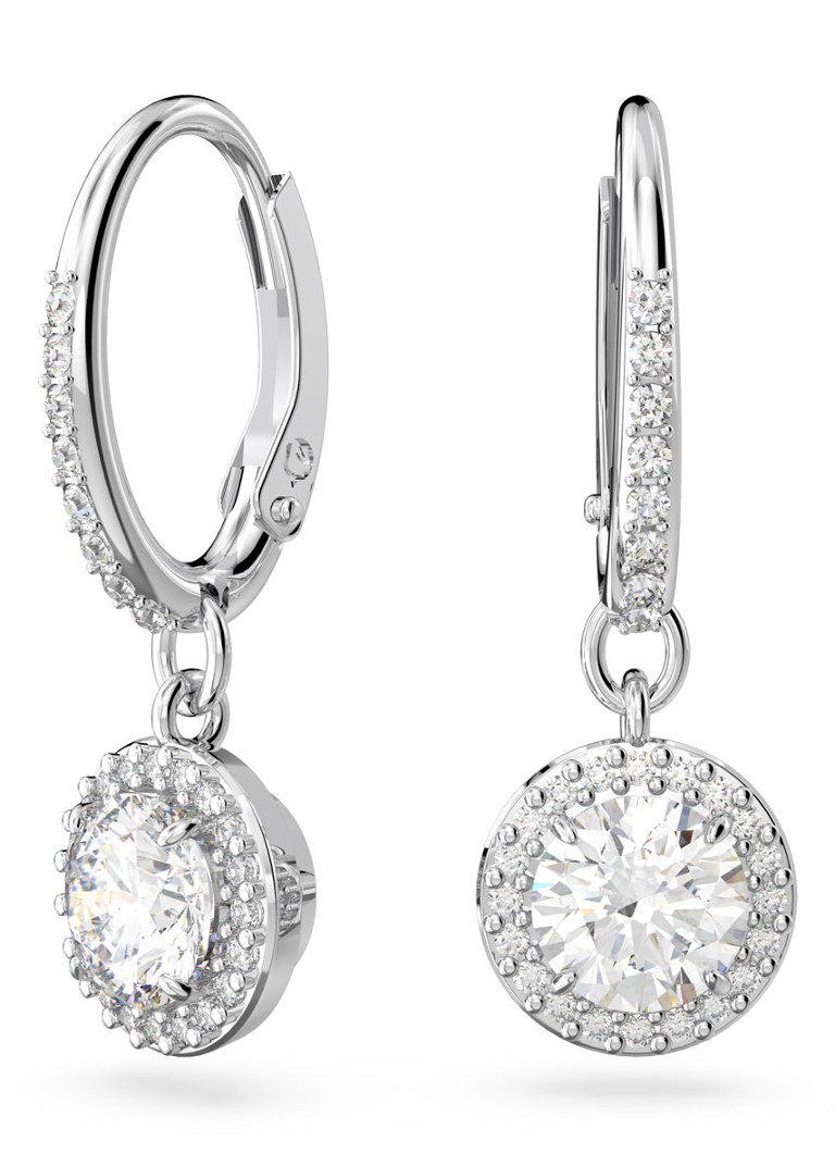 Swarovski Dames Constella oorringen met kristal in de kleur Zilver