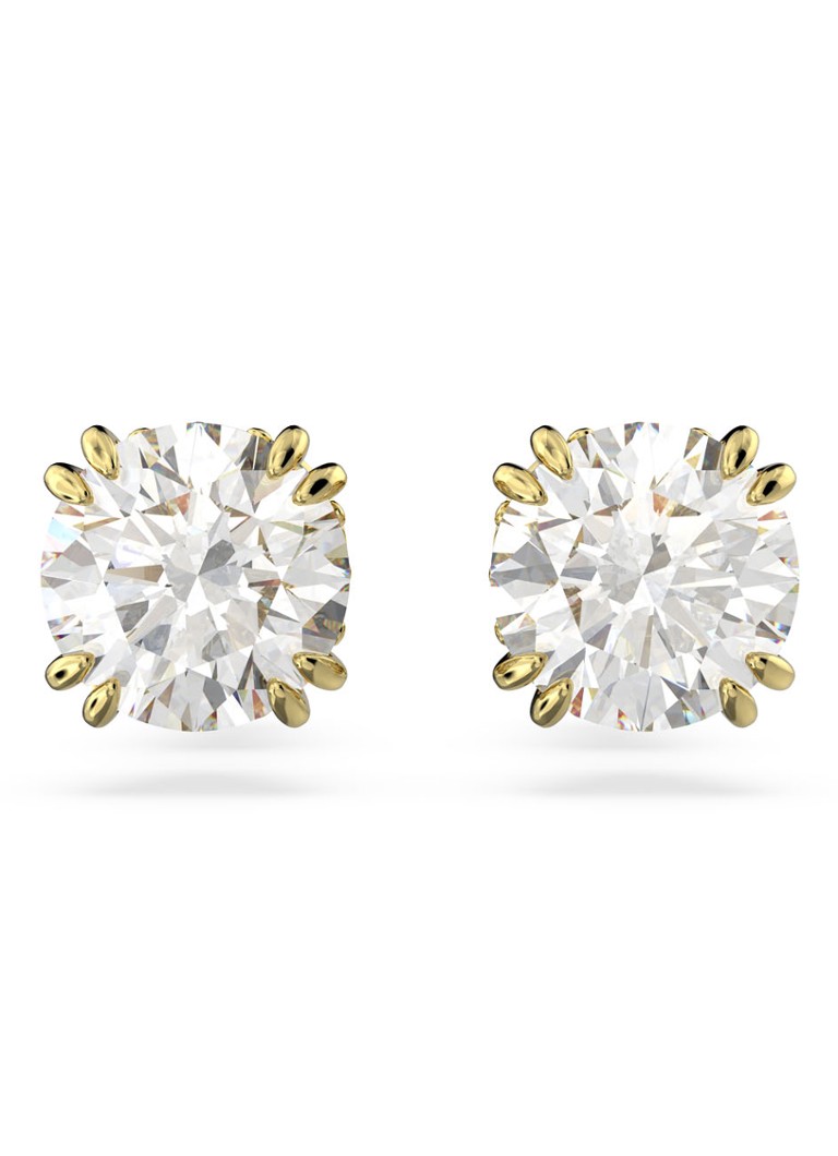 Swarovski Dames Constella oorknopjes met kristal in de kleur Goud