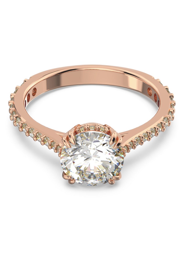 Swarovski Dames Constella ring met kristal in de kleur Roségoud