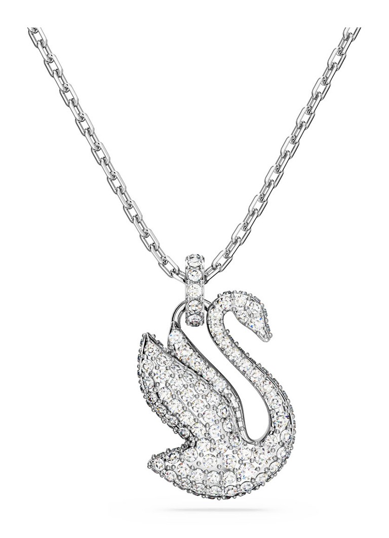Swarovski Dames Iconic Swan ketting met kristal in de kleur Zilver