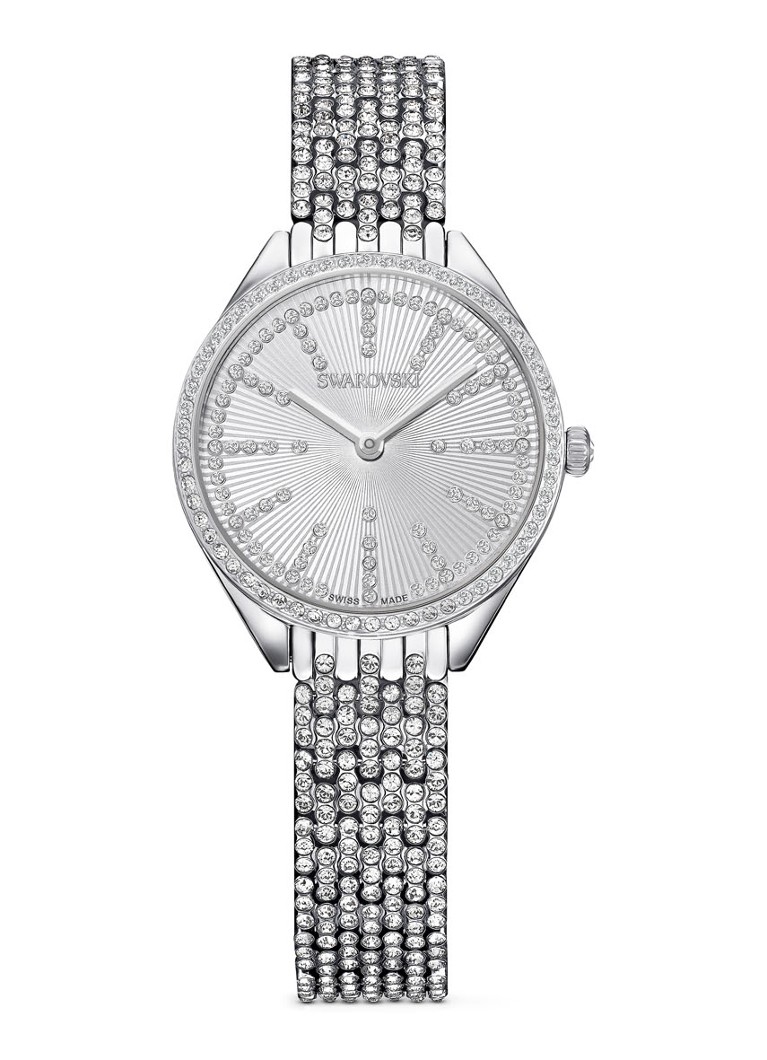 Swarovski Dames Attract horloge met kristal 5644062 in de kleur Zilver