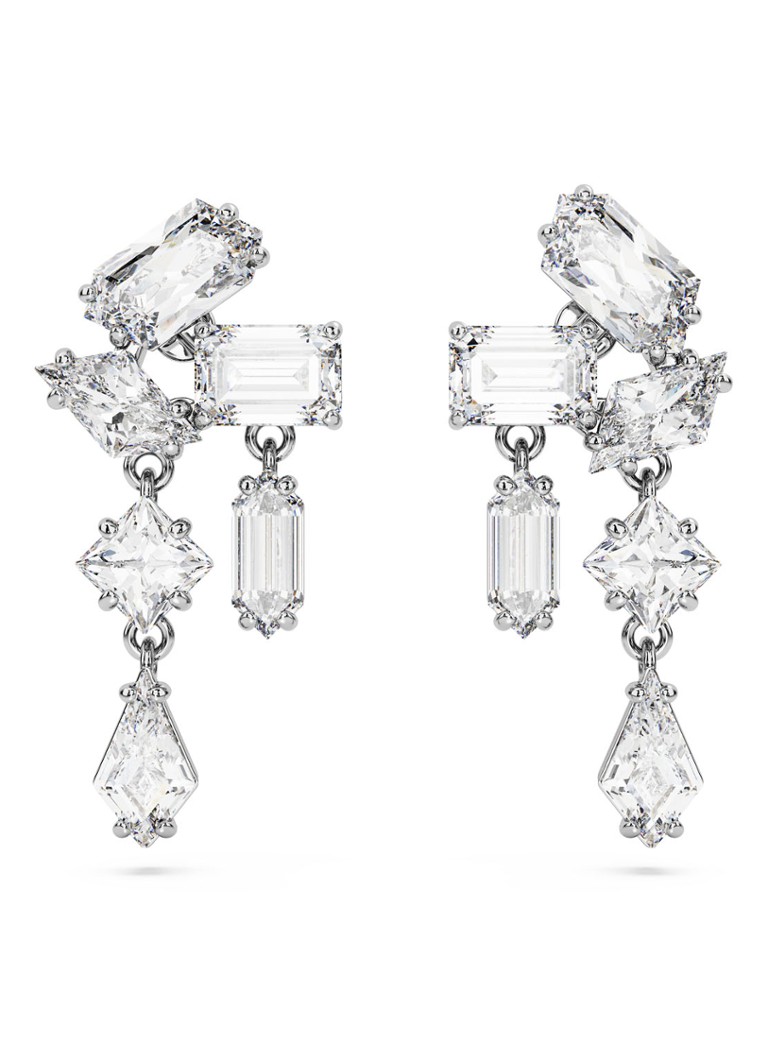 Swarovski Dames Mesmera oorstekers met kristal in de kleur Zilver