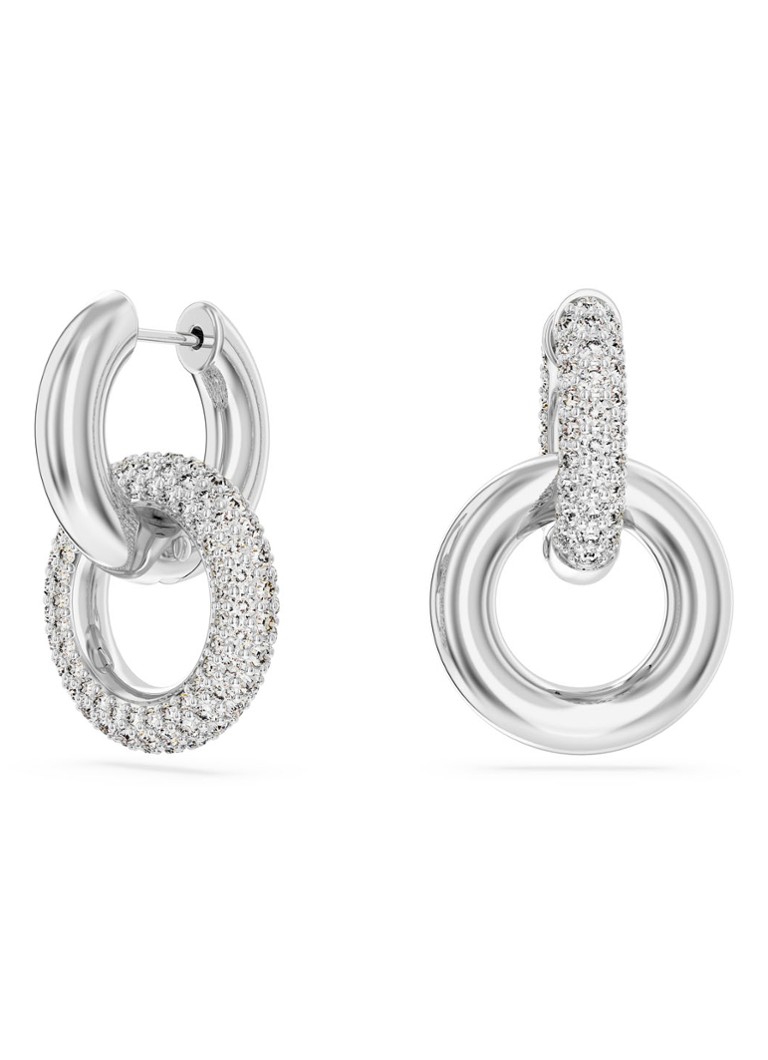Swarovski Dames Dextera oorringen met kristal in de kleur Zilver