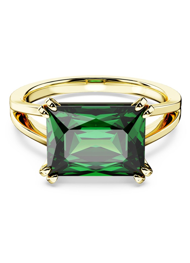 Swarovski Dames Matrix ring verguld 52 in de kleur Groen