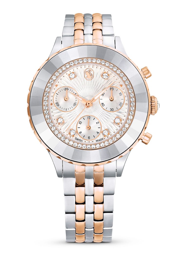 Swarovski Dames Octea Chrono horloge 5672937 in de kleur Zilver
