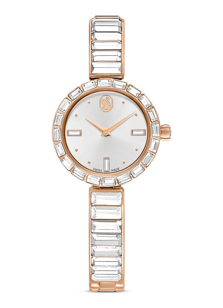 Swarovski Dames Matrix horloge met kristal 5677484 in de kleur Ivoor