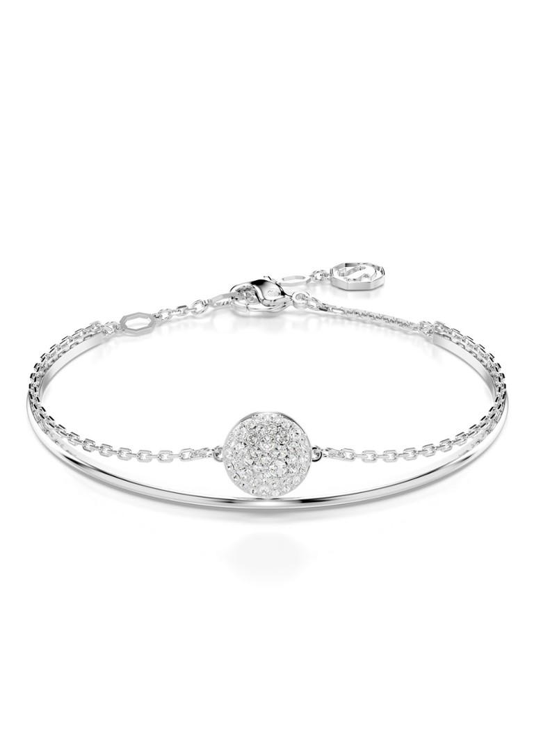 Swarovski Dames Meteora bangle met kristal M in de kleur Zilver
