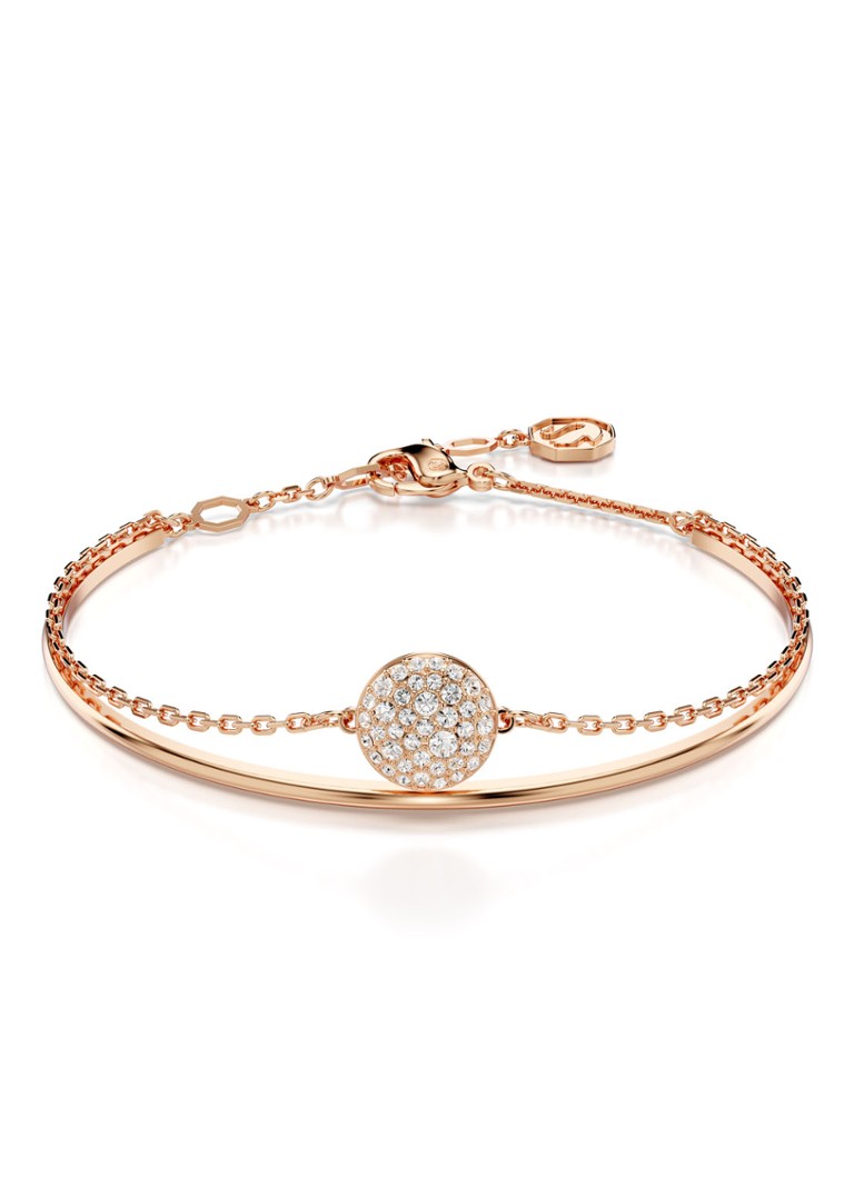Swarovski Dames Meteora bangle met kristal M in de kleur Roségoud