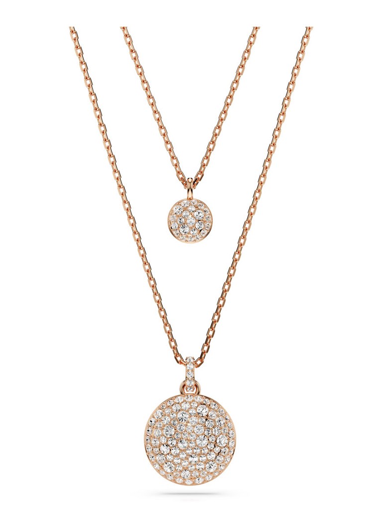 Swarovski Dames Meteora ketting verguld in de kleur Roségoud