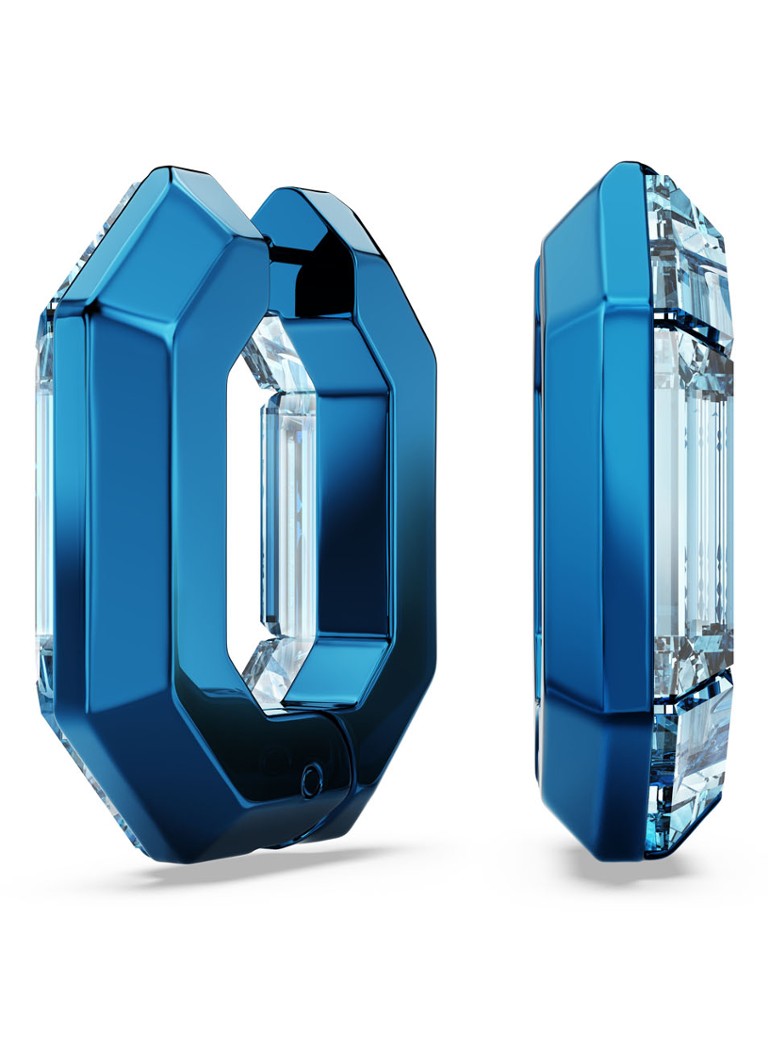 Swarovski Dames Lucent oorringen met kristal in de kleur Blauw
