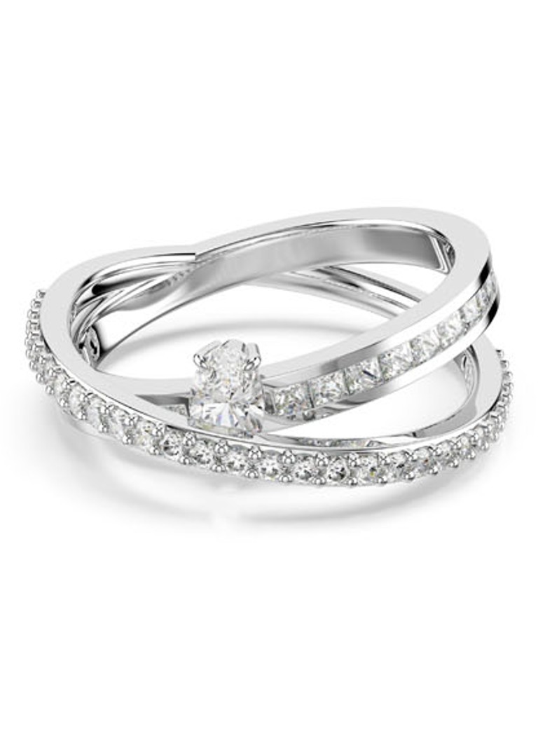 Swarovski Dames Hyperbola ring met kristal in de kleur Zilver