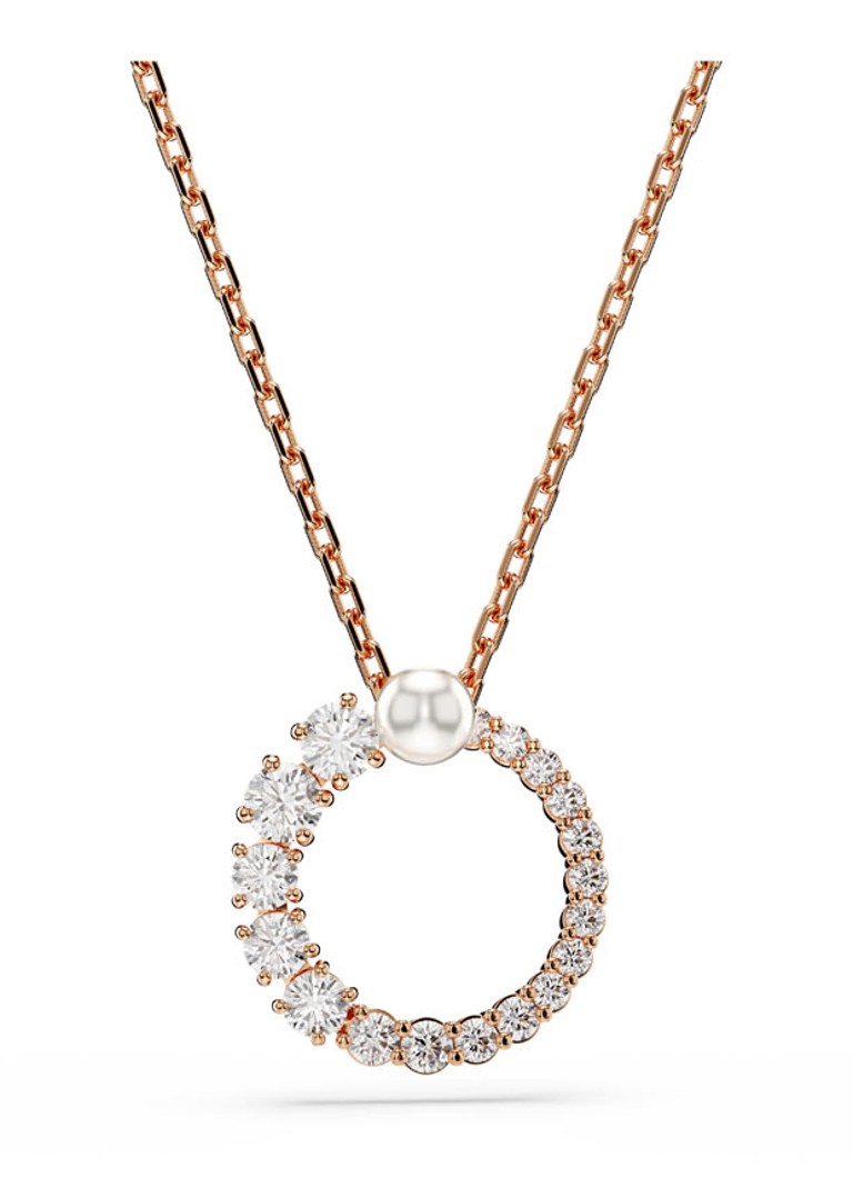 Swarovski Dames Matrix ketting met kristal in de kleur Roségoud