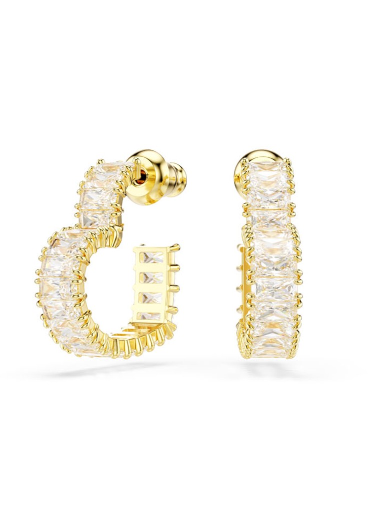 Swarovski Dames Matrix oorstekers verguld in de kleur Goud